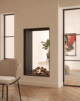 Maestro 75 tunel tall gas indoor fireplace by Dru available at Spacio in India