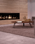 Metro 200XT indoor linear gas fireplace by Dru available at Spacio in India