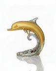 Dolphin Baby On The Wave Gold
