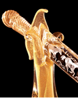 Sword 3 Horses Califfo Gold with Holder