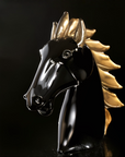 Horse Head Big Black Gold