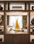 Sailing Boat Medium Transparent Gold