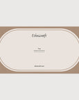 A minimalist oval-shaped tray with a kraft brown outer border and a cream center, featuring the brand name 'Ethnicraft' printed at the top.