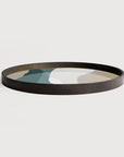Wabi sabi theme wall art cum serving tray on a white background