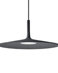 Black suspension light on a white background