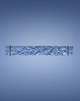 Decorative ceramic wall lamp with wavy pattern on a blue background