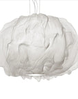 White, cloud-like pendant lamp on a white background from Foscarini available at Spacio retail stores in Mumbai & Kolkata.