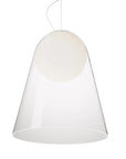 White suspension light on a white background from Foscarini available at Spacio retail stores in Mumbai & Kolkata.