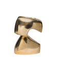 Bronze polished sculpture on a white background