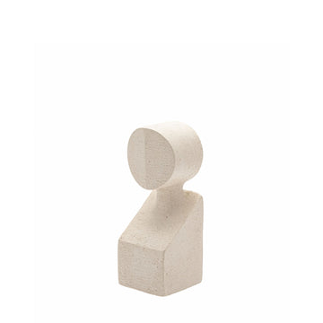A Gardeco Ceramic Sculpture The Muses Small Clio White, inspired by Greek mythology, standing on a white background.