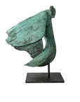 Bronze sculpture - Verso L’alto by Gardeco on a white background at Spacio retail store in Mumbai