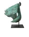 Bronze sculpture - Verso L’alto by Gardeco on a white background at Spacio retail store in Mumbai