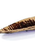 Side view of Gardeco Bronze Folha Bananeira Small Leaf Design Platter in premium glass finish, international decor available at Spacio India.