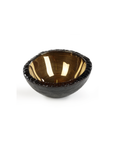 Studio shot of Gardeco P Bronze Bowl showcasing its hand made finish, with glossy bronze glass inside and matte black exterior – a signature Gardeco piece at Spacio India.