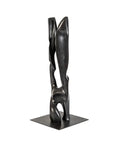 Contemporary view of Gardeco Wings Sculpture in black bronze, showcasing intricate vertical form and artisan texture, from Gardeco available at Spacio India.