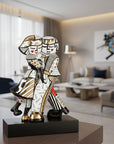 Golden Cheek To Cheek Ltd Edition Sculpture by Romero Britto | Spacio