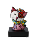 Colorful cat figurine with a black base on a white background by Romero Britto available at Spacio retail and online stores in India.