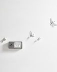 Haoshi Sparrow Clock in Dark Grey color on a white back ground available at Spacio India for modern and luxury interiors from our Timepieces and clocks collection.