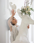 Haoshi Deer Floor Vase Sculpture Spacio India