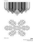 Technical details with front and bottom views on a white background of a fluid art light installation by Iris Cristal, available at Spacio retail stores in Mumbai & Kolkata.