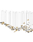 Italamp Kaleido Ori sculptural fluid art installation light on a white background in white and gold finish