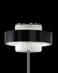 Close-up of Italamp Crono Floor Lamp showcasing black glass band and crystal diffuser, premium Italian lighting at Spacio India