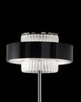 Close-up of Italamp Crono Floor Lamp showcasing black glass band and crystal diffuser, premium Italian lighting at Spacio India