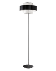Full view of Italamp Crono Floor Lamp in chrome finish with crystal detailing, designer floor lighting available at Spacio India
