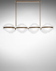 Close-up of Italamp Ellepi suspension lamp with layered satin glass globes and bronze metal frame – from Spacio India’s decorative lighting selection.