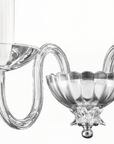 Close-up view of Italamp Evoque Wall Lamp crystal bowl base with refined glass curves, perfect for classical and contemporary interiors at Spacio India.