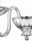 Close-up view of Italamp Evoque Wall Lamp crystal bowl base with refined glass curves, perfect for classical and contemporary interiors at Spacio India.