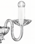 Detailed image of Italamp Evoque Wall Lamp arm with fluted glass and high clarity finish, luxury decorative lighting by Italamp, Italy at Spacio India.