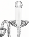 Detailed image of Italamp Evoque Wall Lamp arm with fluted glass and high clarity finish, luxury decorative lighting by Italamp, Italy at Spacio India.