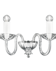 Full product view of Italamp Evoque dual-arm crystal wall lamp with scalloped bowl base and elegant form, ideal for classical decor, available at Spacio India.