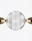 Product view of Italamp Frida Suspension featuring symmetrical hand-blown crystal and golden accents – modern luxury lighting at Spacio India