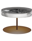 Elegant Italamp Gilda table lamp with hand-carved crystal top and champagne base, luxury Italian lighting available online at Spacio India.
