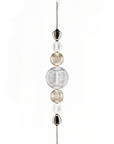Product studio image of Italamp Greta Suspension Lamp featuring carved crystal orbs and polished nickel elements – available at Spacio India.