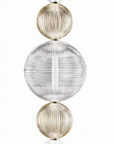 Zoomed-in detail of the central hand-carved crystal sphere on the Italamp Greta Suspension Lamp – high-end lighting from Italy at Spacio India.