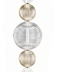 Zoomed-in detail of the central hand-carved crystal sphere on the Italamp Greta Suspension Lamp – high-end lighting from Italy at Spacio India.