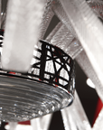 Detailed view of black crystal band on Italamp Libellula Chandelier – luxury Italian design lighting available at Spacio India