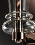 Macro image of Italamp Licio wall lamp highlighting glass and metal textures. Premium wall lighting available at Spacio India.