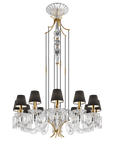 Isolated view of Italamp Margot Chandelier showing suspended crystal structure and gold fittings – premium chandelier lighting at Spacio India