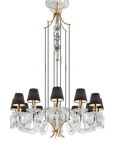 Isolated view of Italamp Margot Chandelier showing suspended crystal structure and gold fittings – premium chandelier lighting at Spacio India