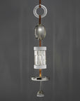 Detailed view of Italamp Odette Odile suspension elements with clear and bronze crystal work, premium Italian lighting at Spacio India