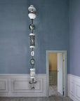 Italamp Odette Odile floor-to-ceiling suspension lamp in neutral tones, dramatic vertical lighting piece from Italy available at Spacio India