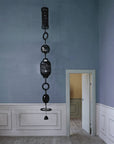 Black finish variation of Italamp Odette Odile suspension lamp with stacked elements, luxury Italian lighting solution at Spacio India