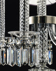 Magnified crystal craftsmanship of Italamp Prezioso chandelier showing luxurious detailing of Italian lighting design available at Spacio India.