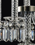 Magnified crystal craftsmanship of Italamp Prezioso chandelier showing luxurious detailing of Italian lighting design available at Spacio India.