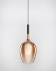 Copper-toned Italamp Rose Maxi Pendant Lamp in close-up view, highlighting its glossy glass diffuser and sleek silhouette at Spacio India.