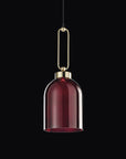 Italamp Valentina red pendant lamp with gold detail, modern hanging light available at Spacio India